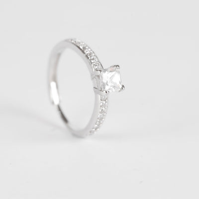 SOLITAIRE SILVER | ADJUSTABLE RING
