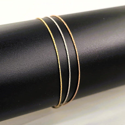 3 TONE BRACELET | 18 CARAT GOLD PLATED | ROSE GOLD | 925 STERLING SILVER