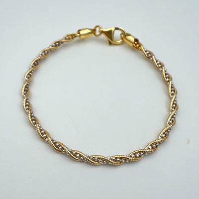 TWISTED ITALIAN BRACELET | GOLD TONE | 925 STERLING SILVER
