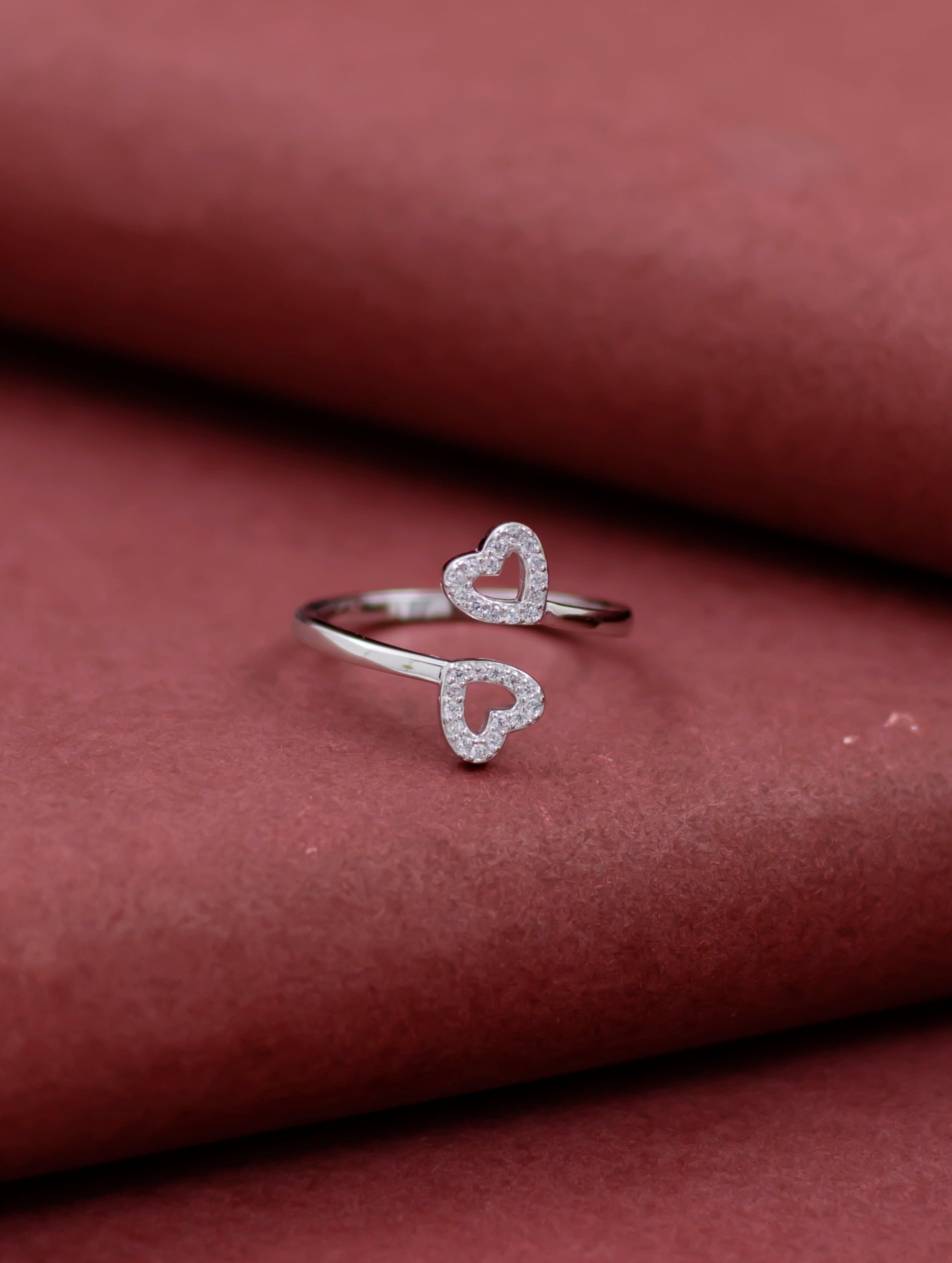 HEART RING | SIZE ADJUSTABLE | 925 STERLING SILVER - Shwet