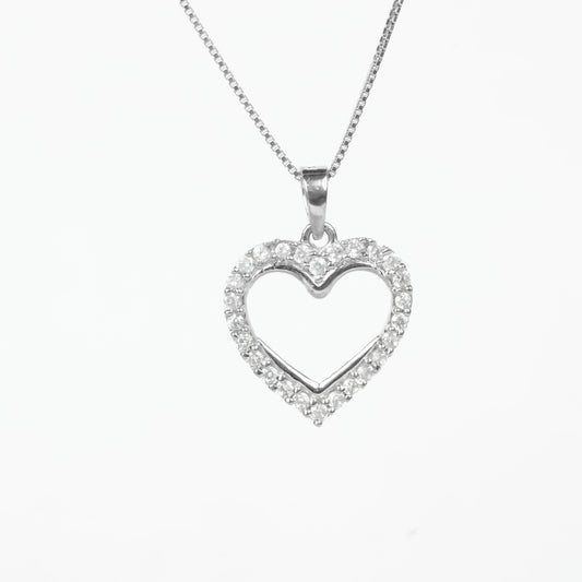 SOLITAIRE HEART PENDANT | 925 STERLING SILVER - Shwet