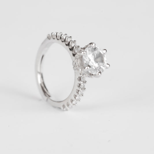 CENTER CHARM SOLITAIRE | ADJUSTABLE RING - Shwet