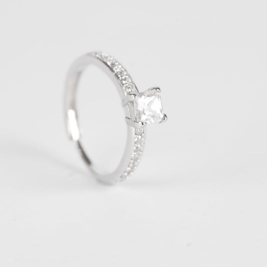 SOLITAIRE SILVER | ADJUSTABLE RING - Shwet