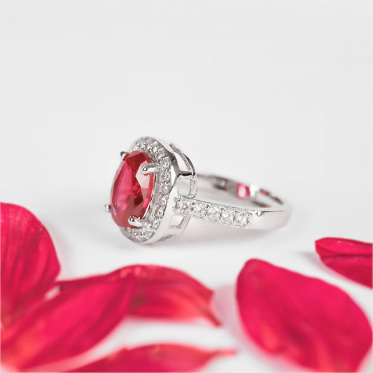 RED RUBY | SIZE ADJUSTABLE RING - Shwet