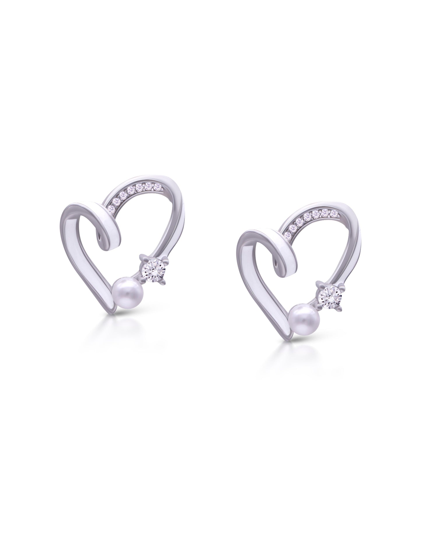 HEART EARRINGS | 925 STERLING SILVER - Shwet