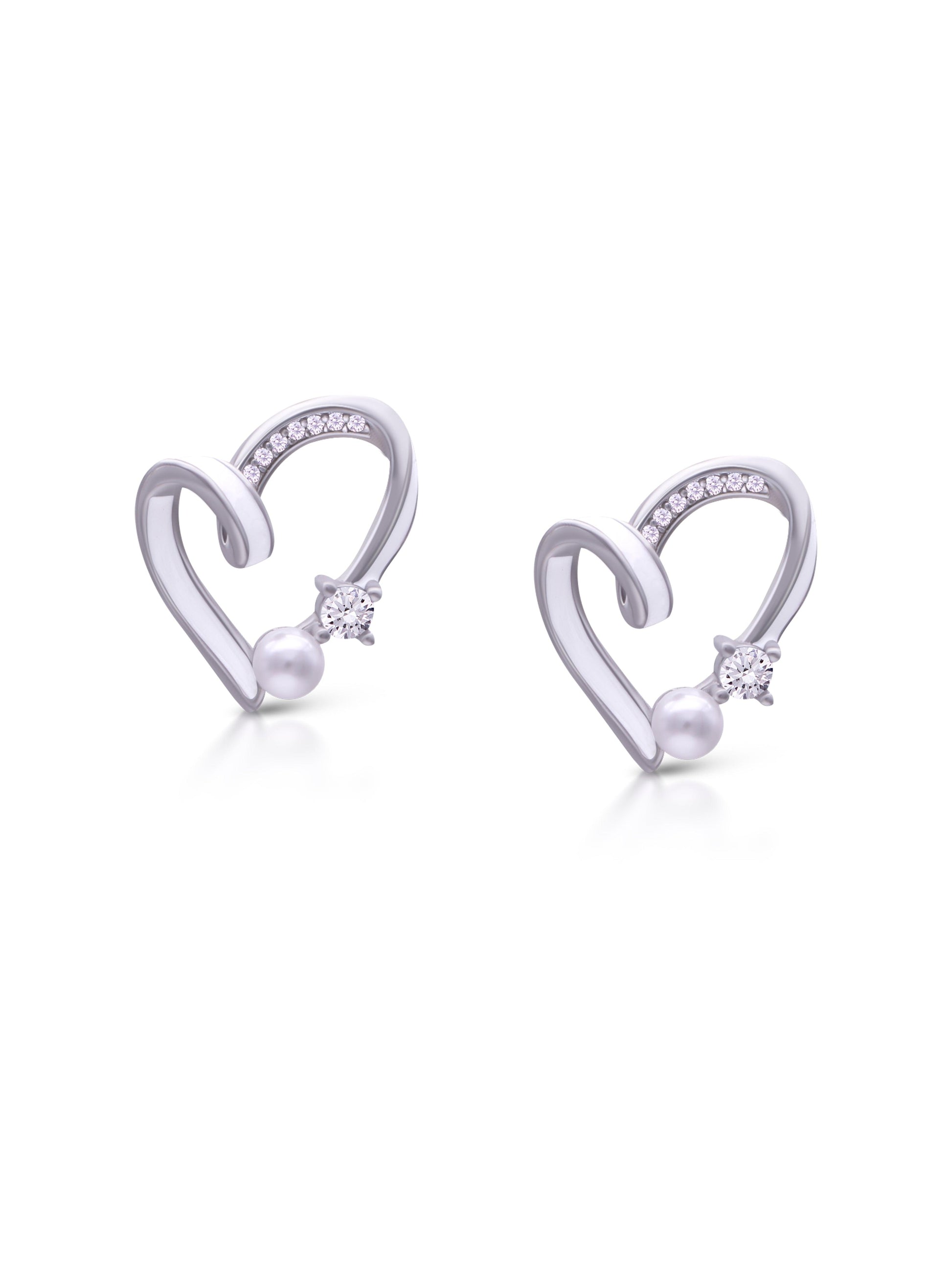 HEART EARRINGS | 925 STERLING SILVER - Shwet