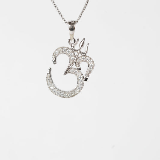 OM SOLITAIRE PENDANT | 925 STERLING SILVER | - Shwet