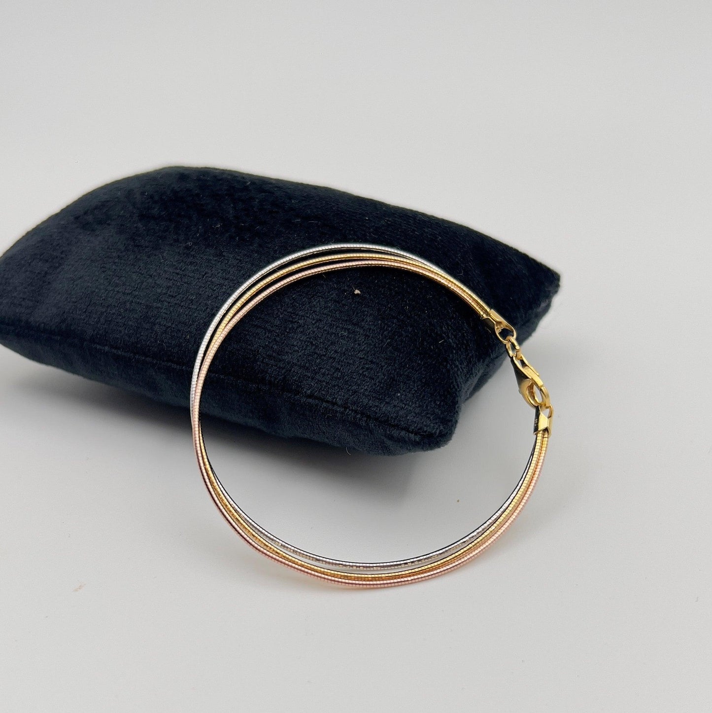 ITALIAN BRACELET | 3 TONE | ROSE GOLD | GOLD | 925 STERLING SILVER - Shwet