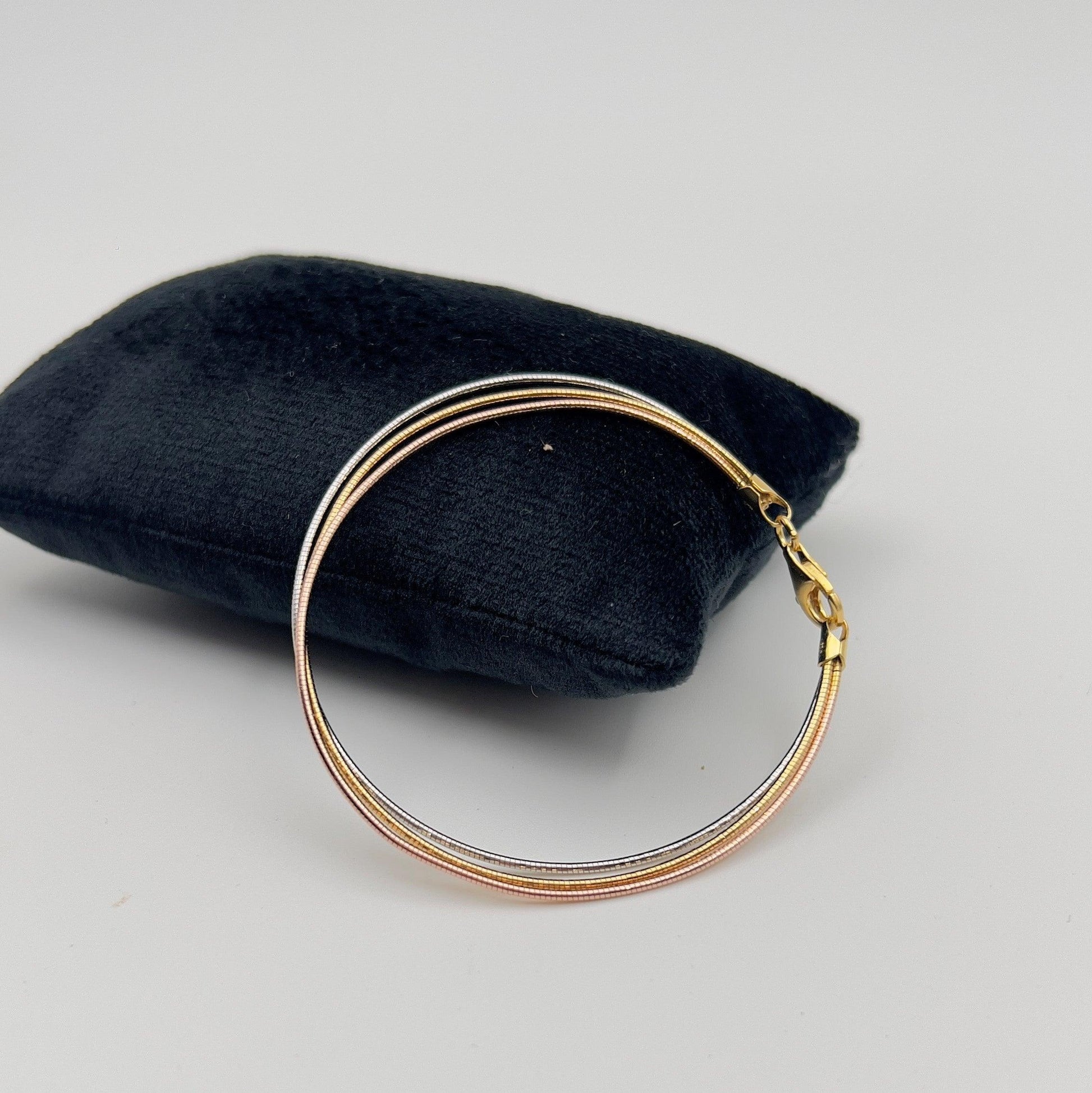ITALIAN BRACELET | 3 TONE | ROSE GOLD | GOLD | 925 STERLING SILVER - Shwet
