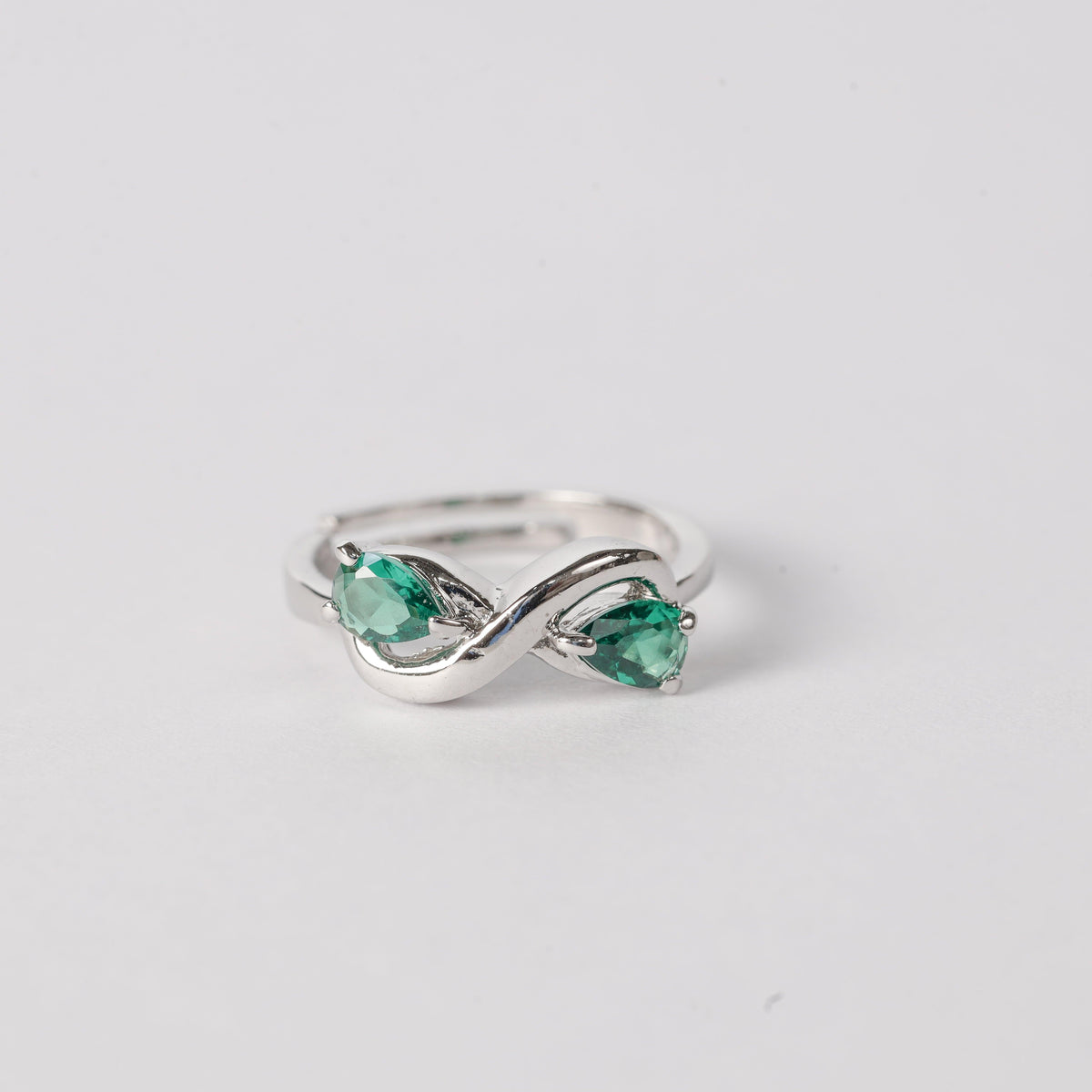 EMERALD INFINITY | ADJUSTABLE PEAR RING - Shwet