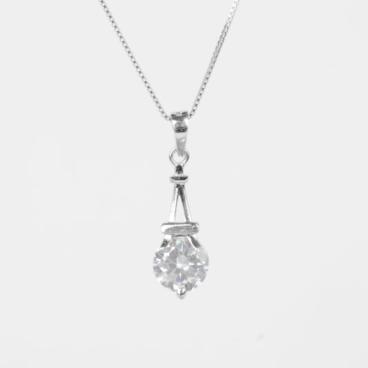 TOWER OF LOVE | SOLITAIRE PENDANT | 925 STERLING SILVER - Shwet