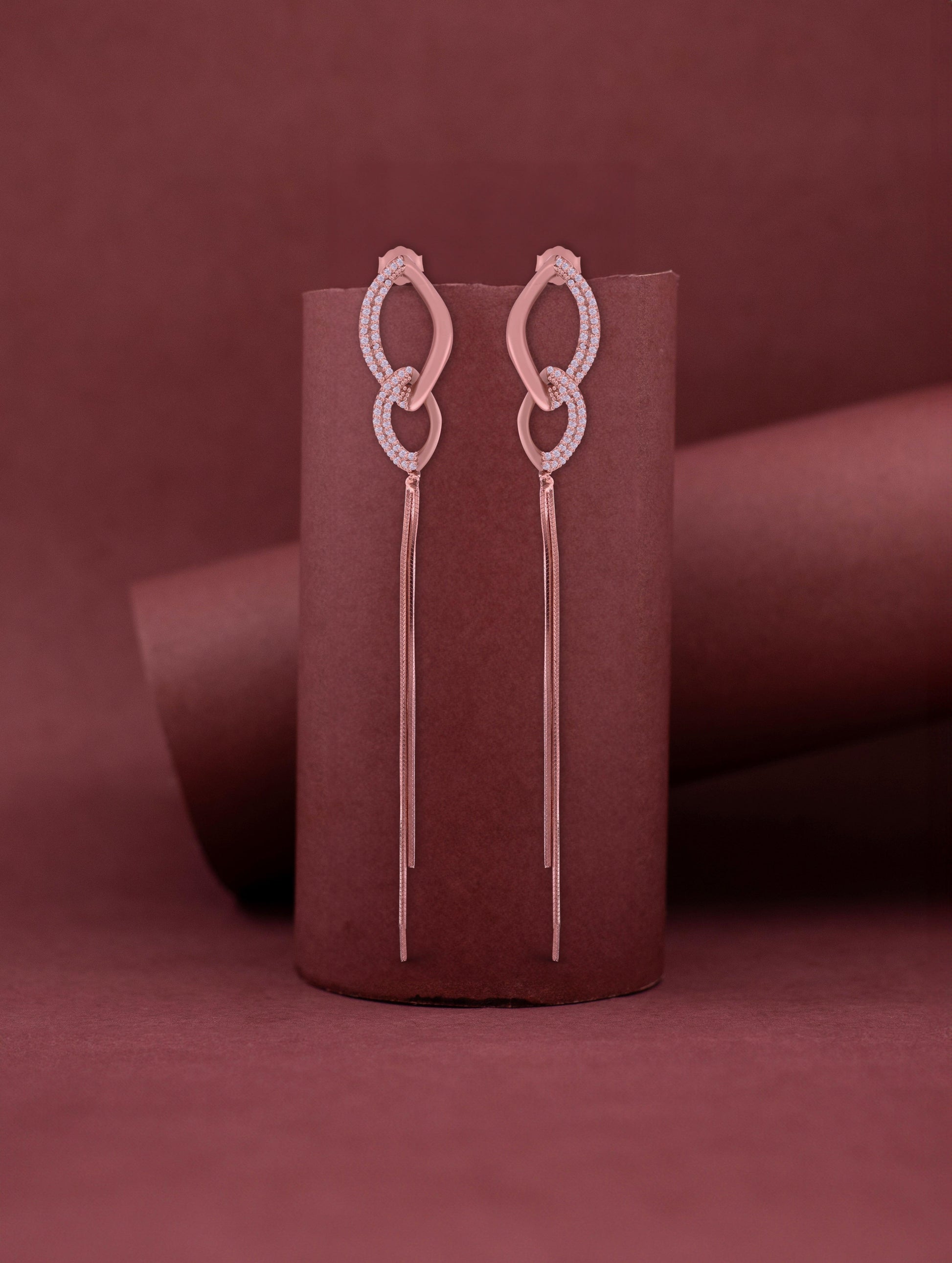 HANGING EARRINGS | ROSE GOLD - Shwet