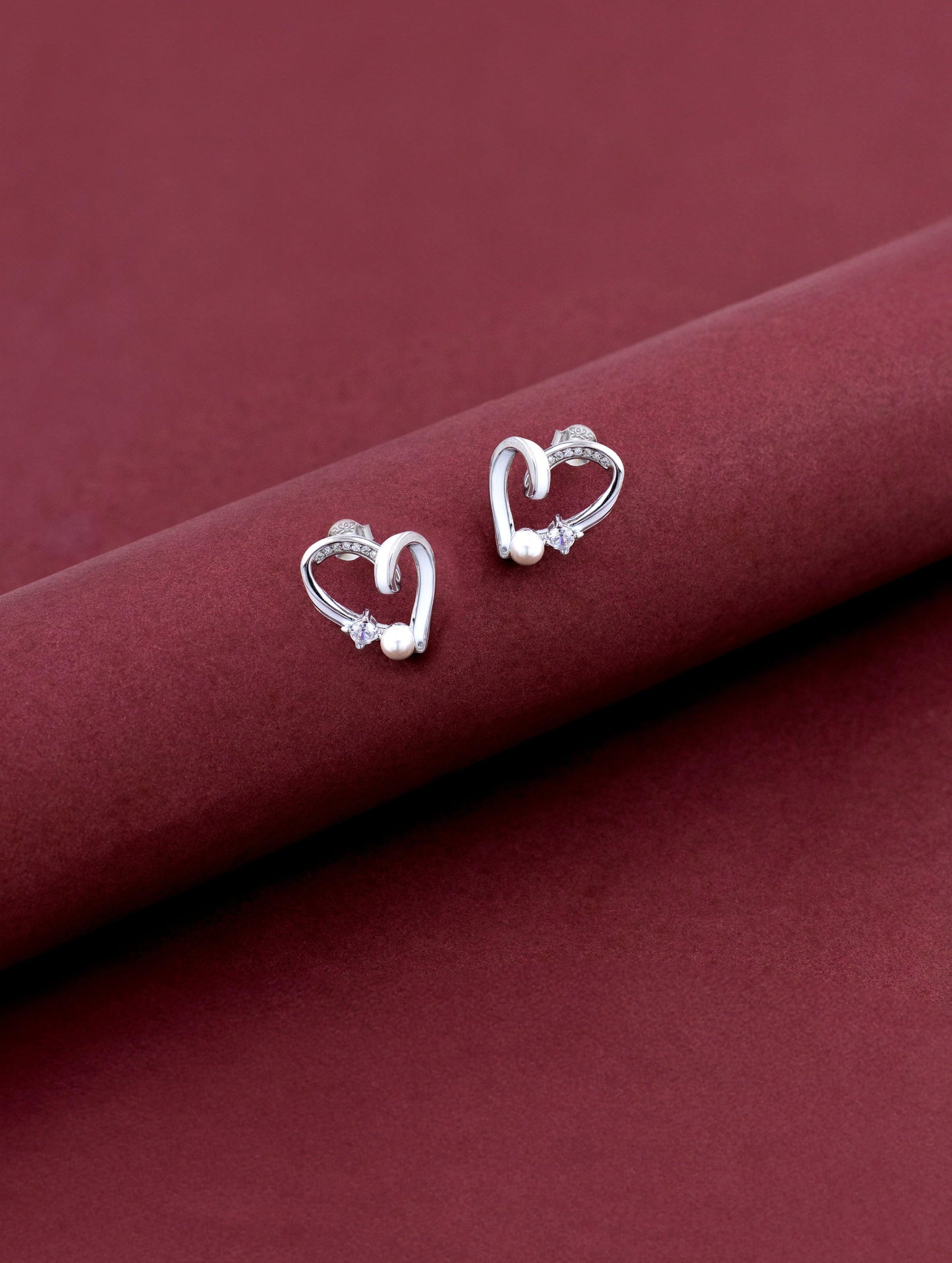 HEART EARRINGS | 925 STERLING SILVER - Shwet