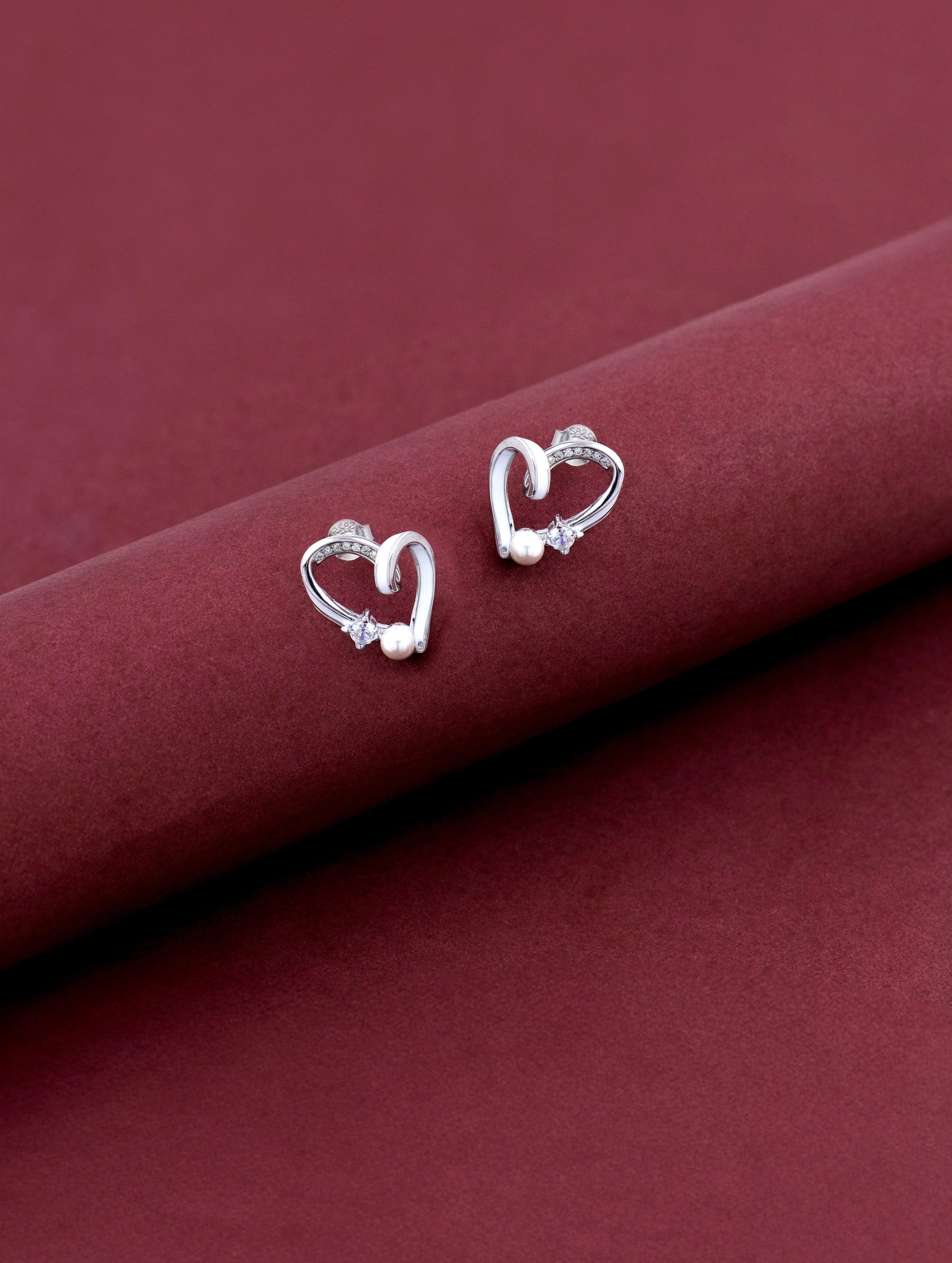 HEART EARRINGS | 925 STERLING SILVER - Shwet