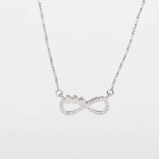 INFINITY HEART ZICRON PENDANT | HANDMADE | 925 STERLING SILVER - Shwet
