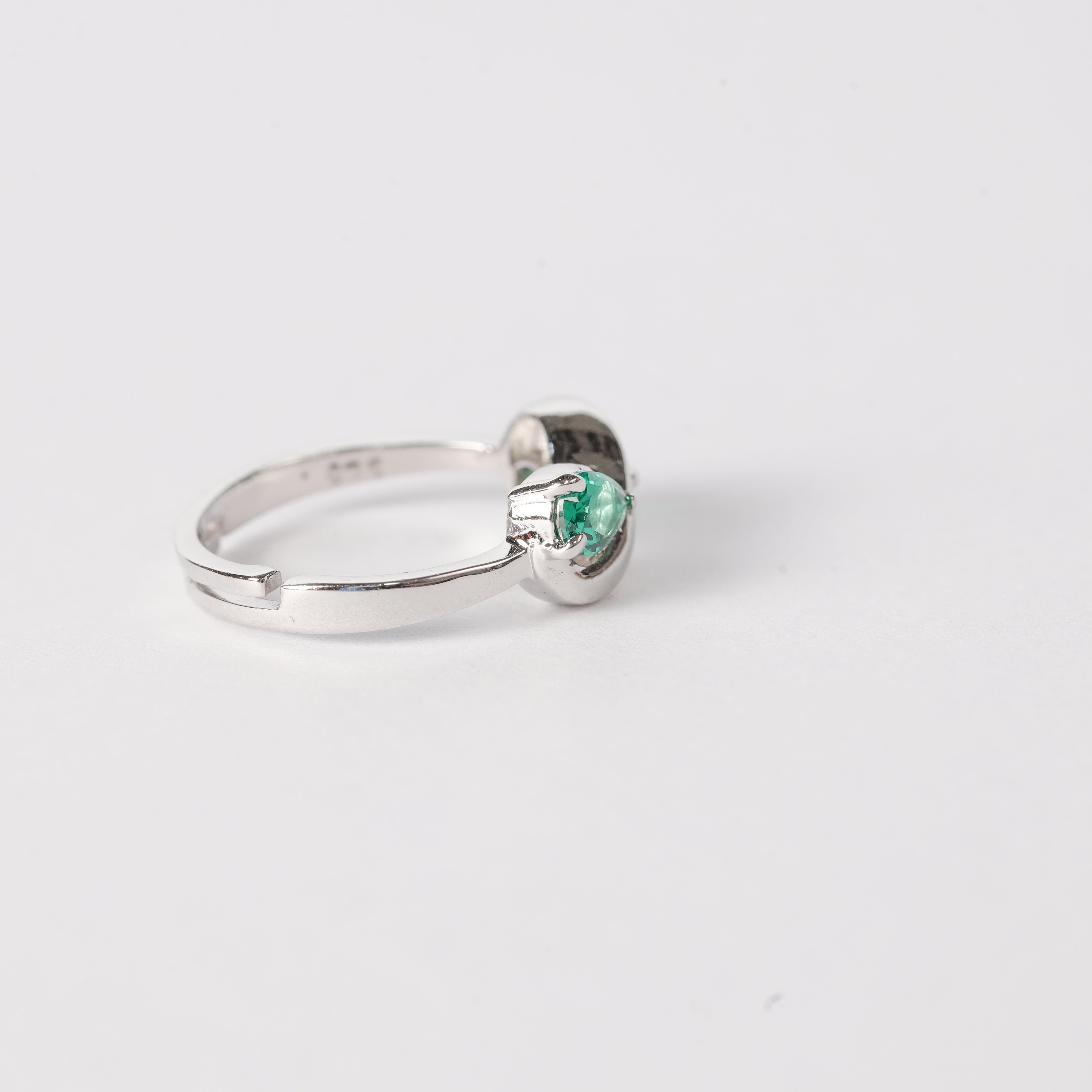 EMERALD INFINITY | ADJUSTABLE PEAR RING - Shwet