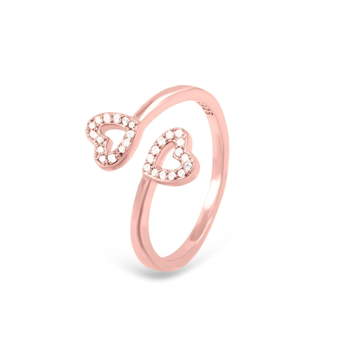 HEART RING | SIZE ADJUSTABLE | ROSE GOLD - Shwet