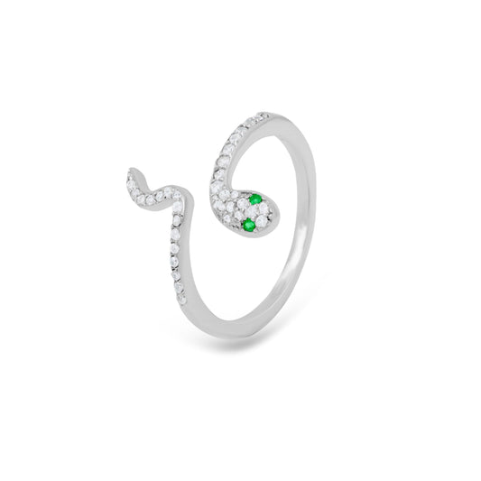 SNAKE RING | SIZE ADJUSTABLE | 925 STERLING SILVER - Shwet