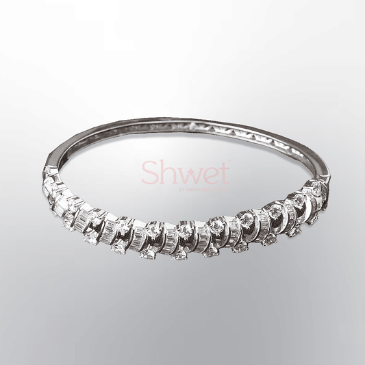 DAZZLING KADA BRACELET | WOMEN CLIP ON | 925 STERLING SILVER