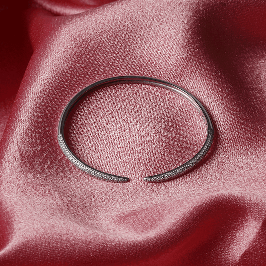 MINIMALIST ELEGANT KADA BRACELET | ADJUSTABLE | WOMEN | 925 STERLING SILVER - Shwet