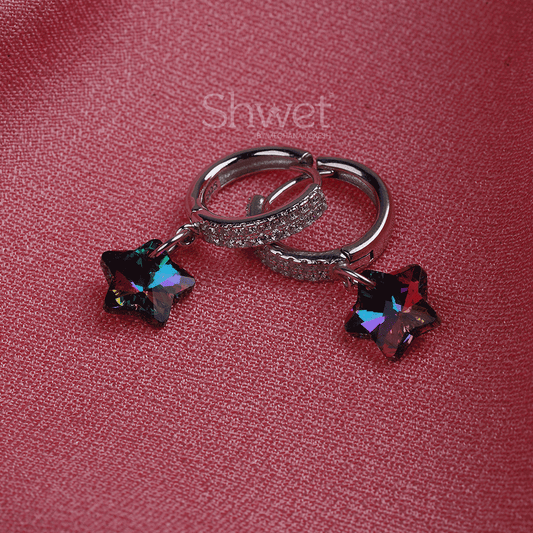 STAR DAZZLING BALI EARRINGS | BLUE MULTICOLOR STONE | WOMEN - Shwet