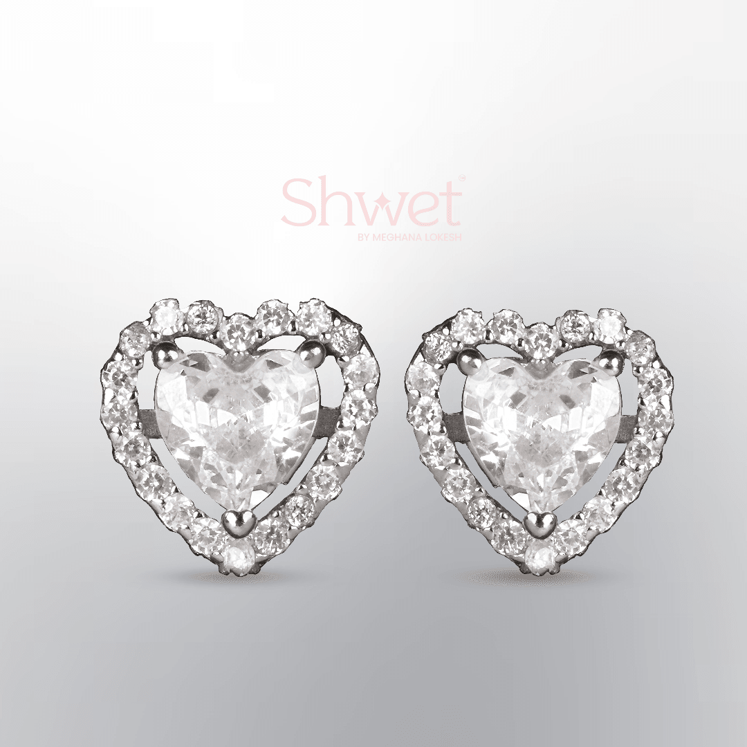 PREMIUM HEART EARRINGS | 925 STERLING SILVER | WOMEN - Shwet