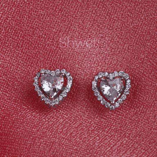 PREMIUM HEART EARRINGS | 925 STERLING SILVER | WOMEN - Shwet