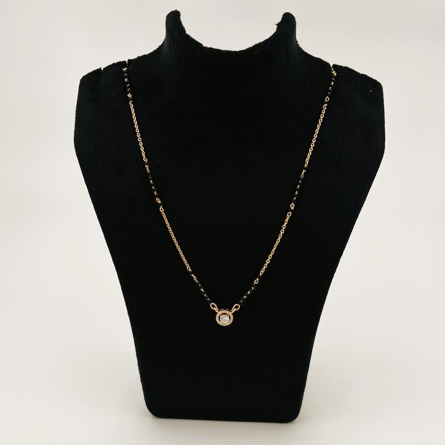 SHWET MANGALSUTRA | 18 CARAT GOLD PLATED | 925 STERLING SILVER - Shwet