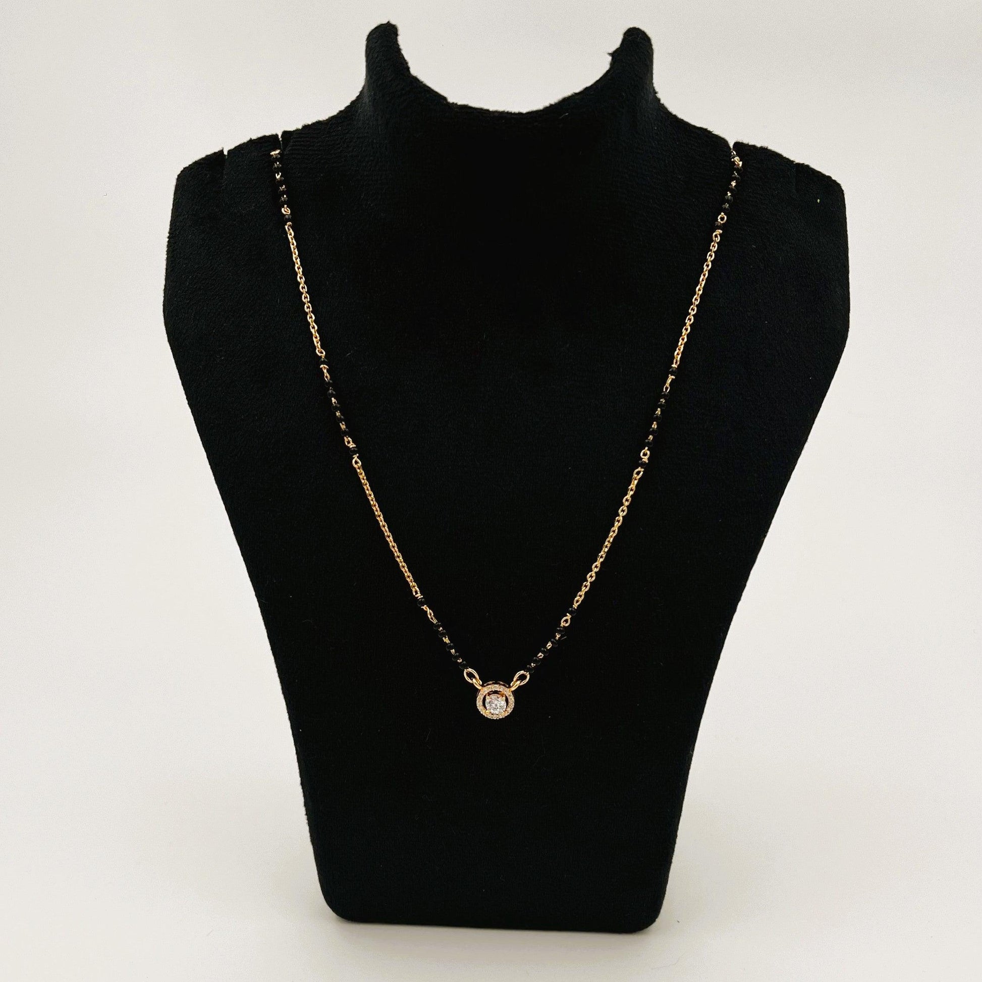 SHWET MANGALSUTRA | 18 CARAT GOLD PLATED | 925 STERLING SILVER - Shwet
