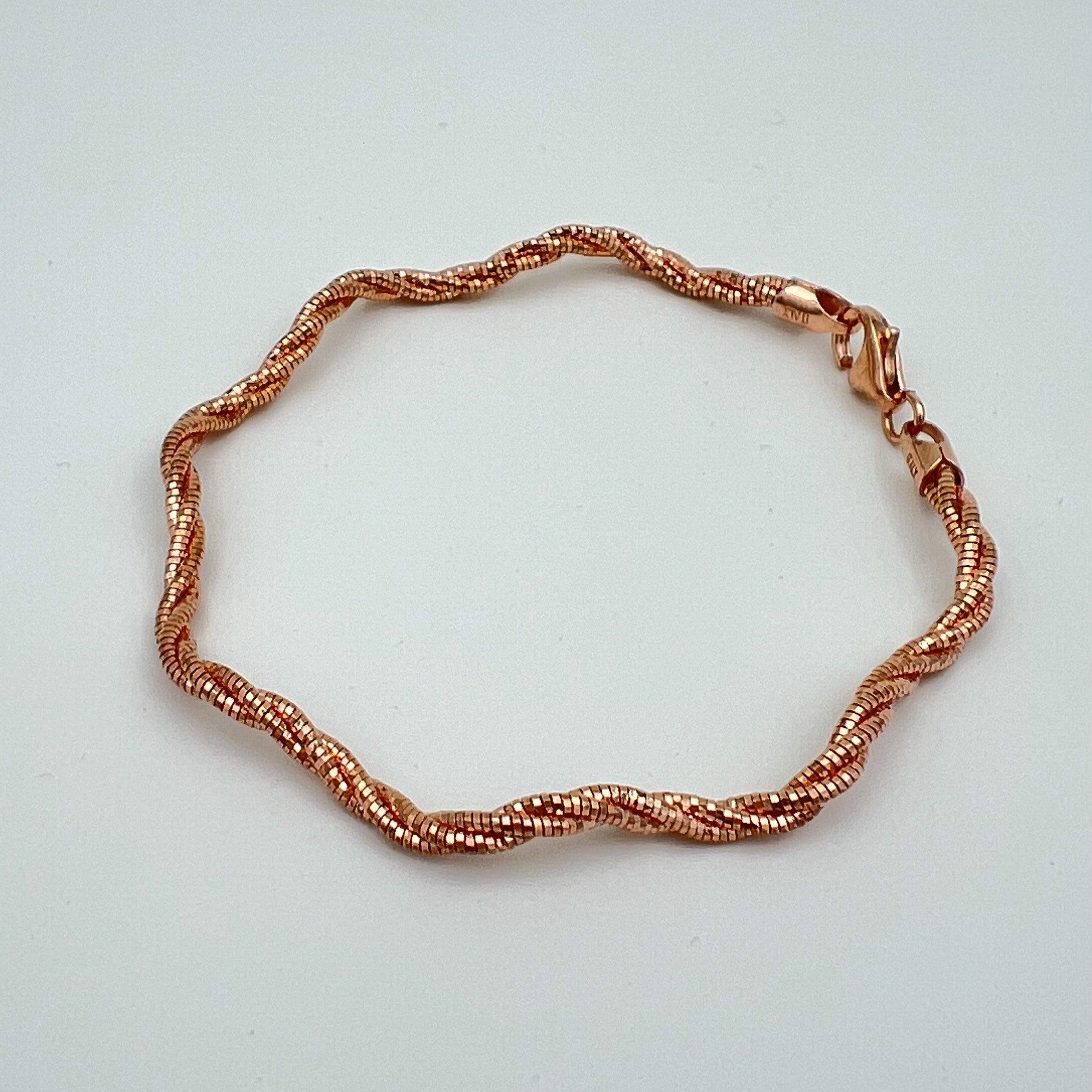 TWISTED ITALIAN BRACELET | ROSE GOLD | 925 STERLING SILVER - Shwet