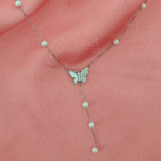 BUTTERFLY CHARM CHAIN and pendant| FRESHWATER PEARL - Shwet