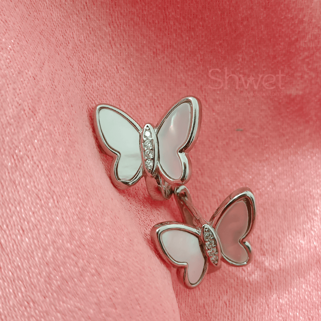 IVORY BUTTERFLY EARRINGS - Shwet