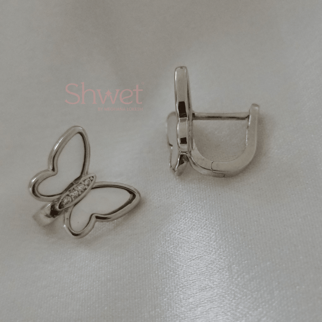 IVORY BUTTERFLY EARRINGS - Shwet