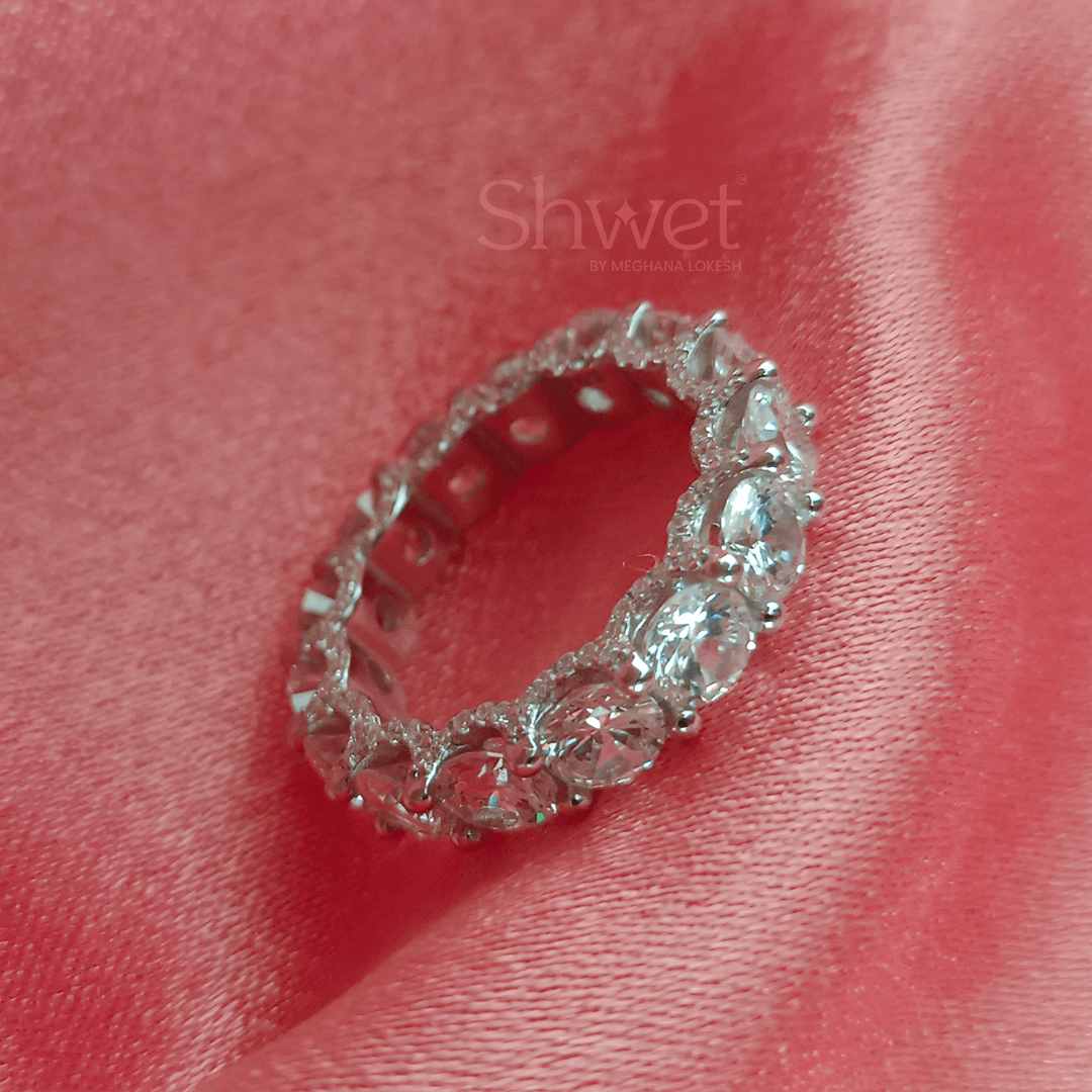 DAZZLING WHITE SWAROVSKI RING - Shwet