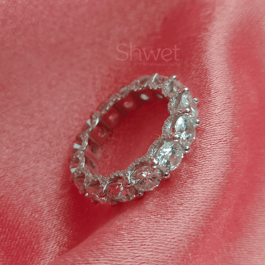 DAZZLING WHITE SWAROVSKI RING - Shwet