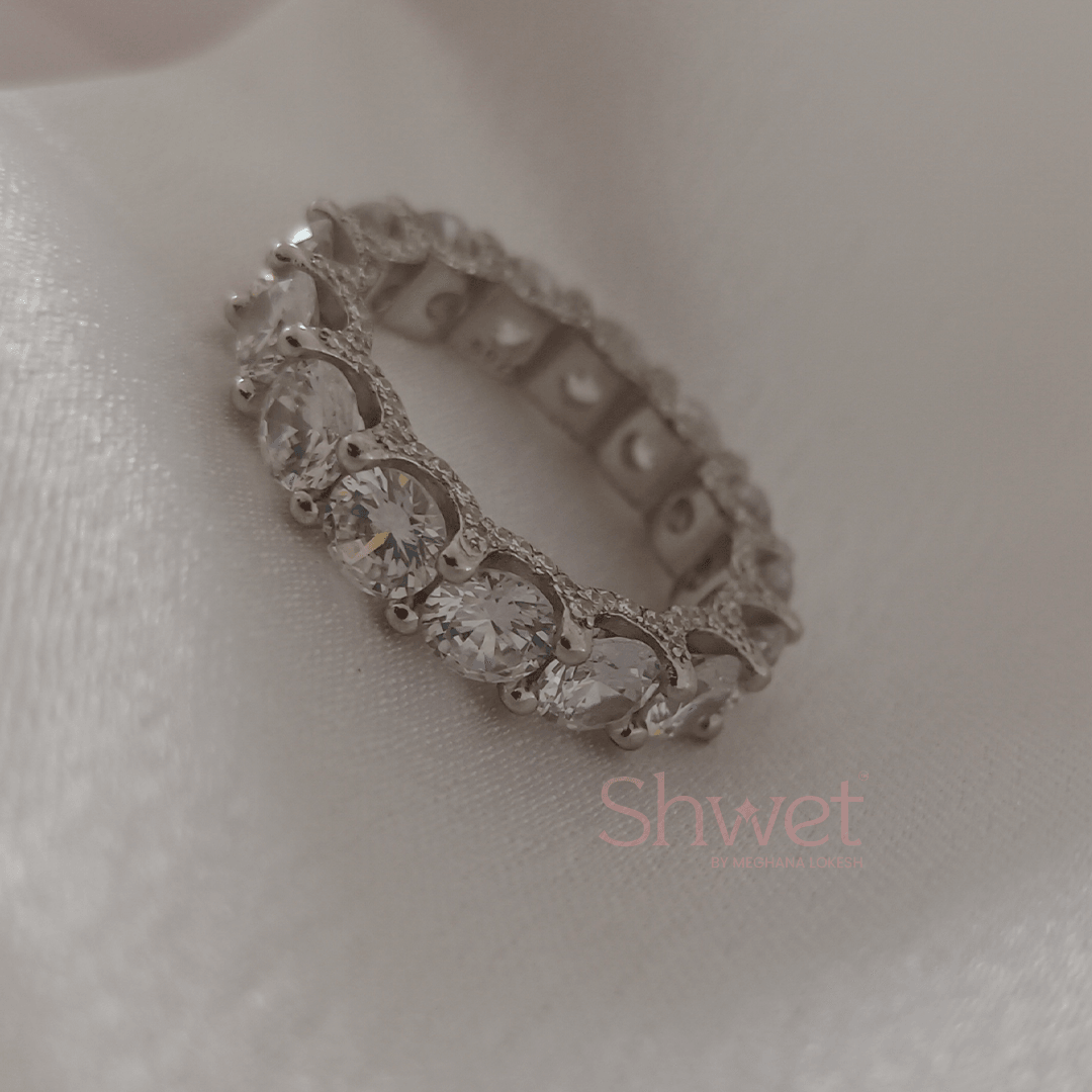 DAZZLING WHITE SWAROVSKI RING - Shwet