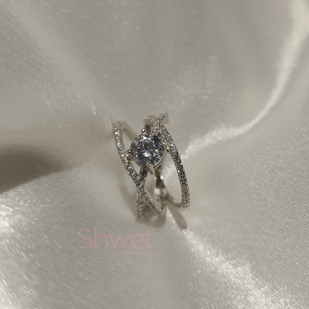 AFREEN SWAROVSKI RING - Shwet