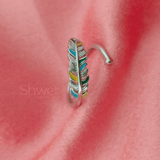DAZZLING MULTICOLOUR ADUSTABLE RING - Shwet
