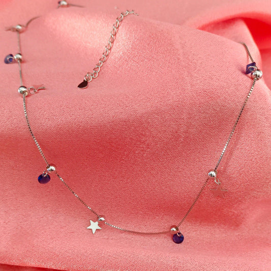 CHARMS CHAIN | BLUE SAPPHIRE | 925 STERLING SILVER - Shwet
