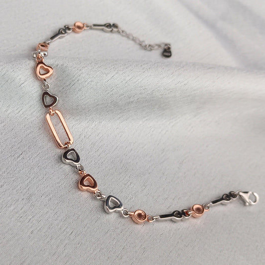 ROSE GOLD BRACELETS | 925 STERLING SILVER | CLIP ON