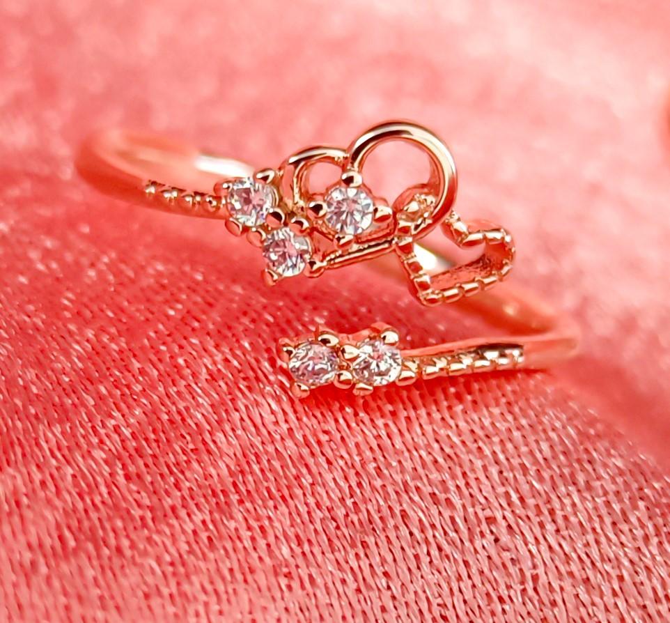 HEART ADUSTABLE RING | ROSE GOLD | ADUSTABLE RING | 925 STERLING SILVER - Shwet
