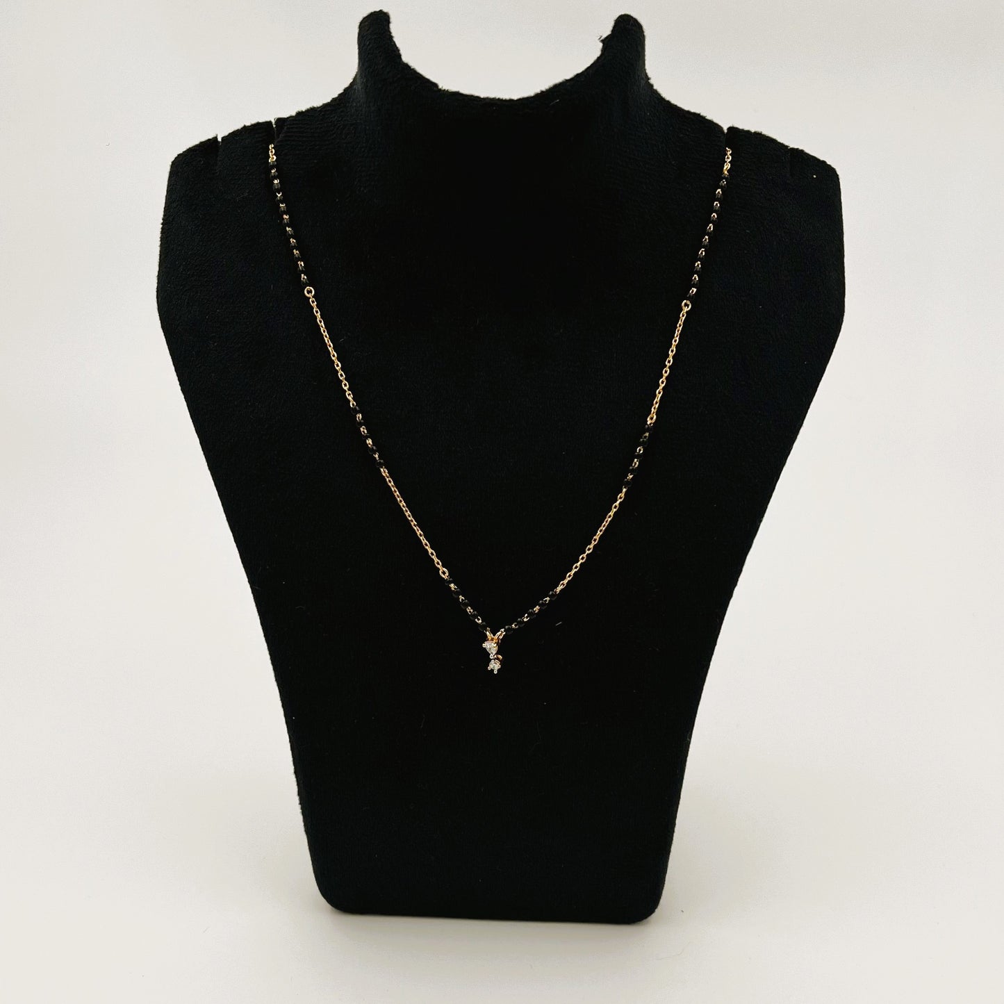 SHWET MANGALSUTRA | 18 CARAT GOLD PLATED | 925 STERLING SILVER - Shwet