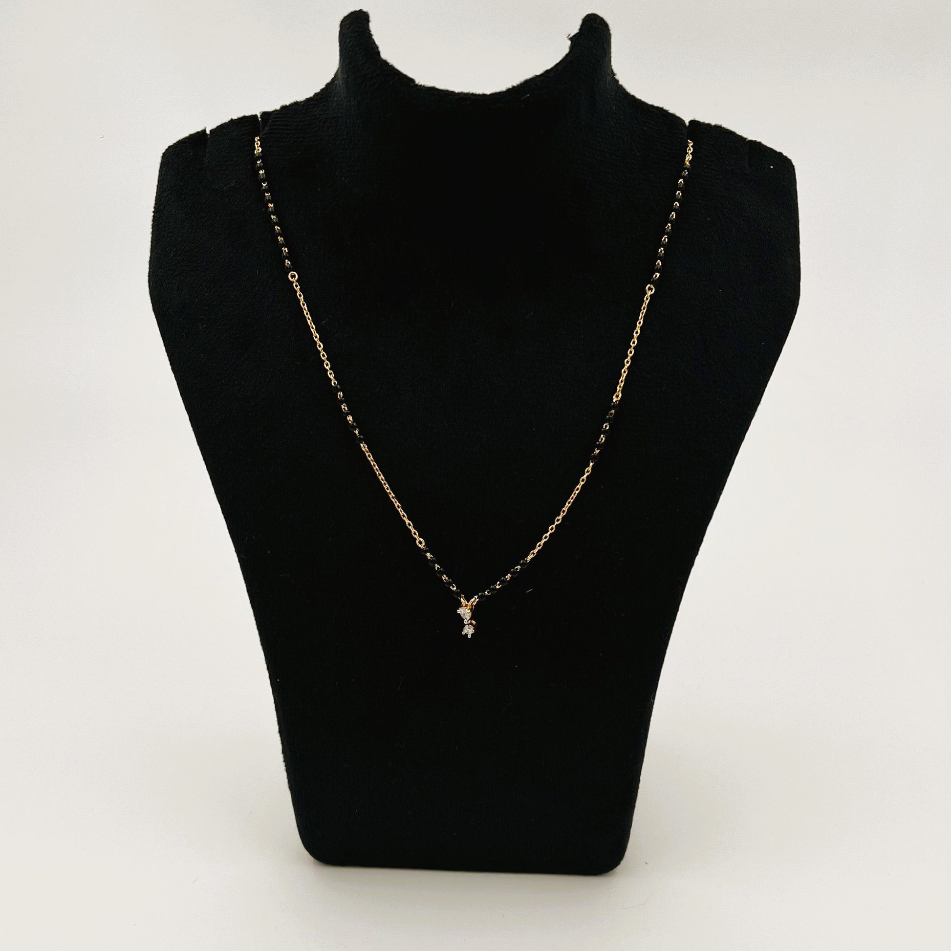 SHWET MANGALSUTRA | 18 CARAT GOLD PLATED | 925 STERLING SILVER - Shwet