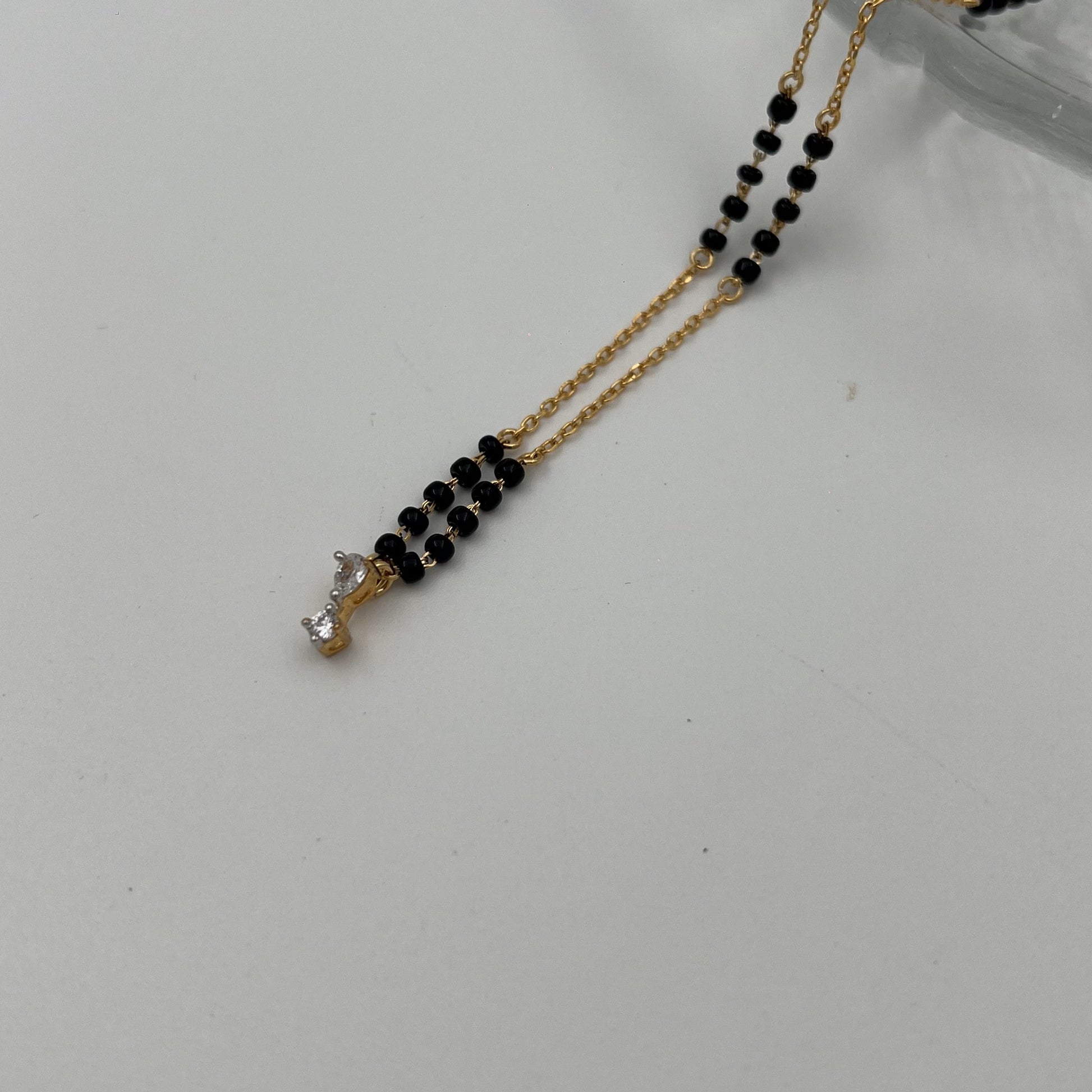 SHWET MANGALSUTRA | 18 CARAT GOLD PLATED | 925 STERLING SILVER - Shwet