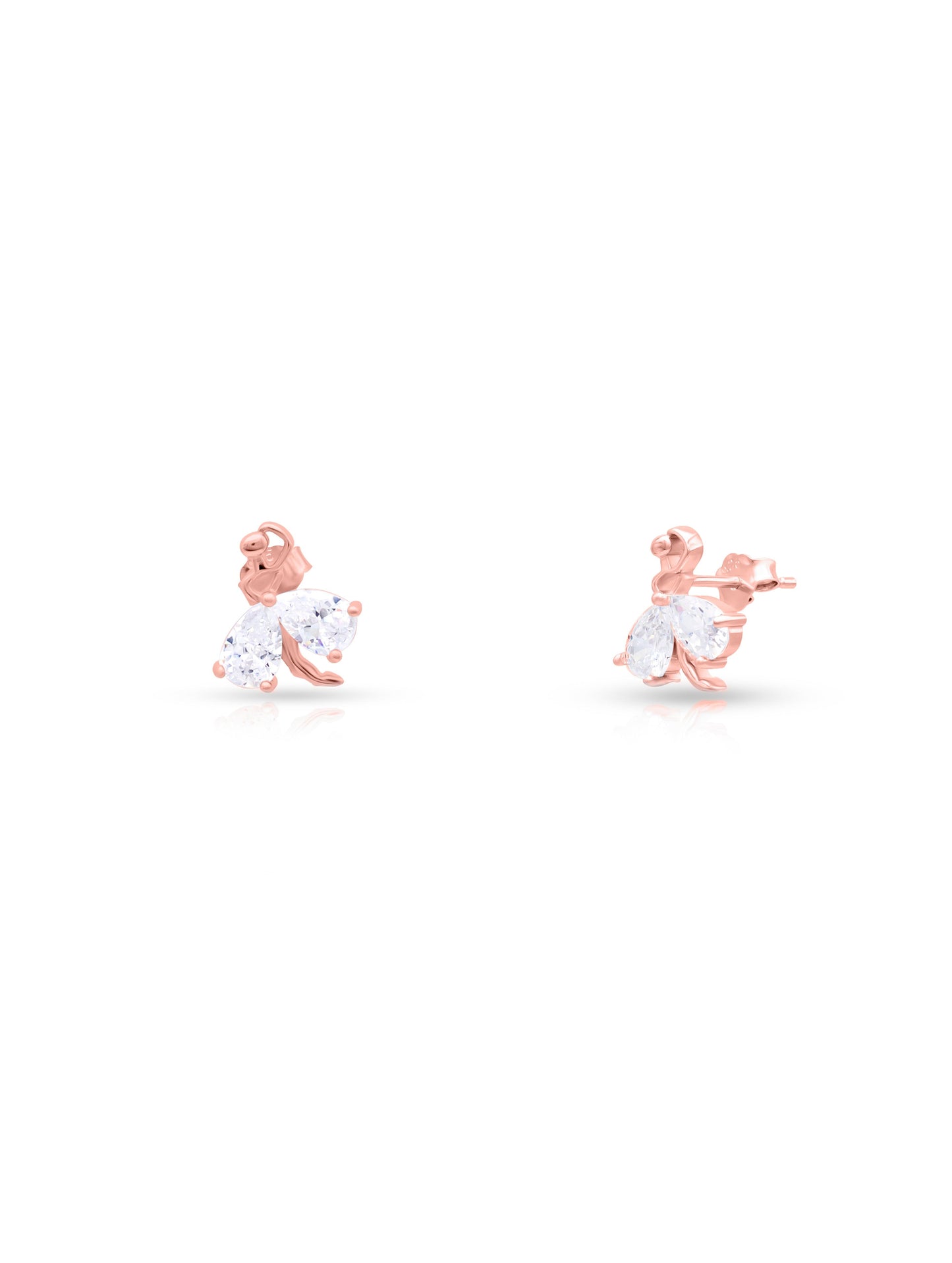 SOLITAIRE EARRINGS | ROSE GOLD - Shwet